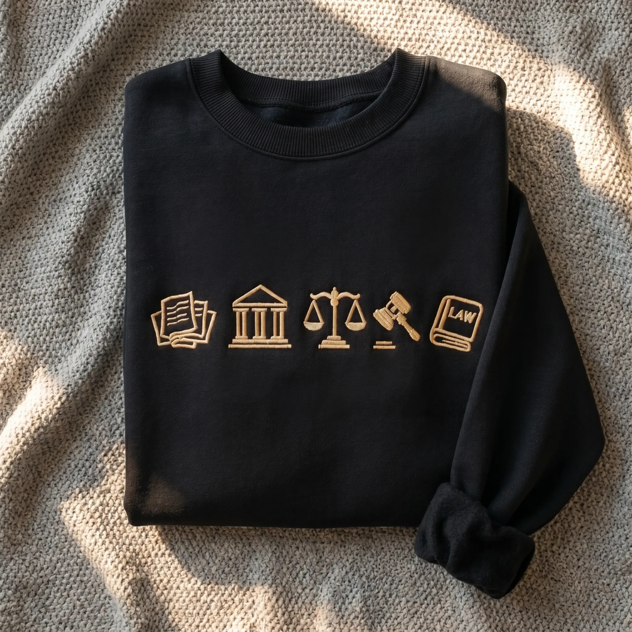 [MADE IN US] Embroidered Lawyer Icon Sweatshirt, Law School Graduation Gift, Lawyer Gift, Law Student Gift Future Lawyer Sweatshirt