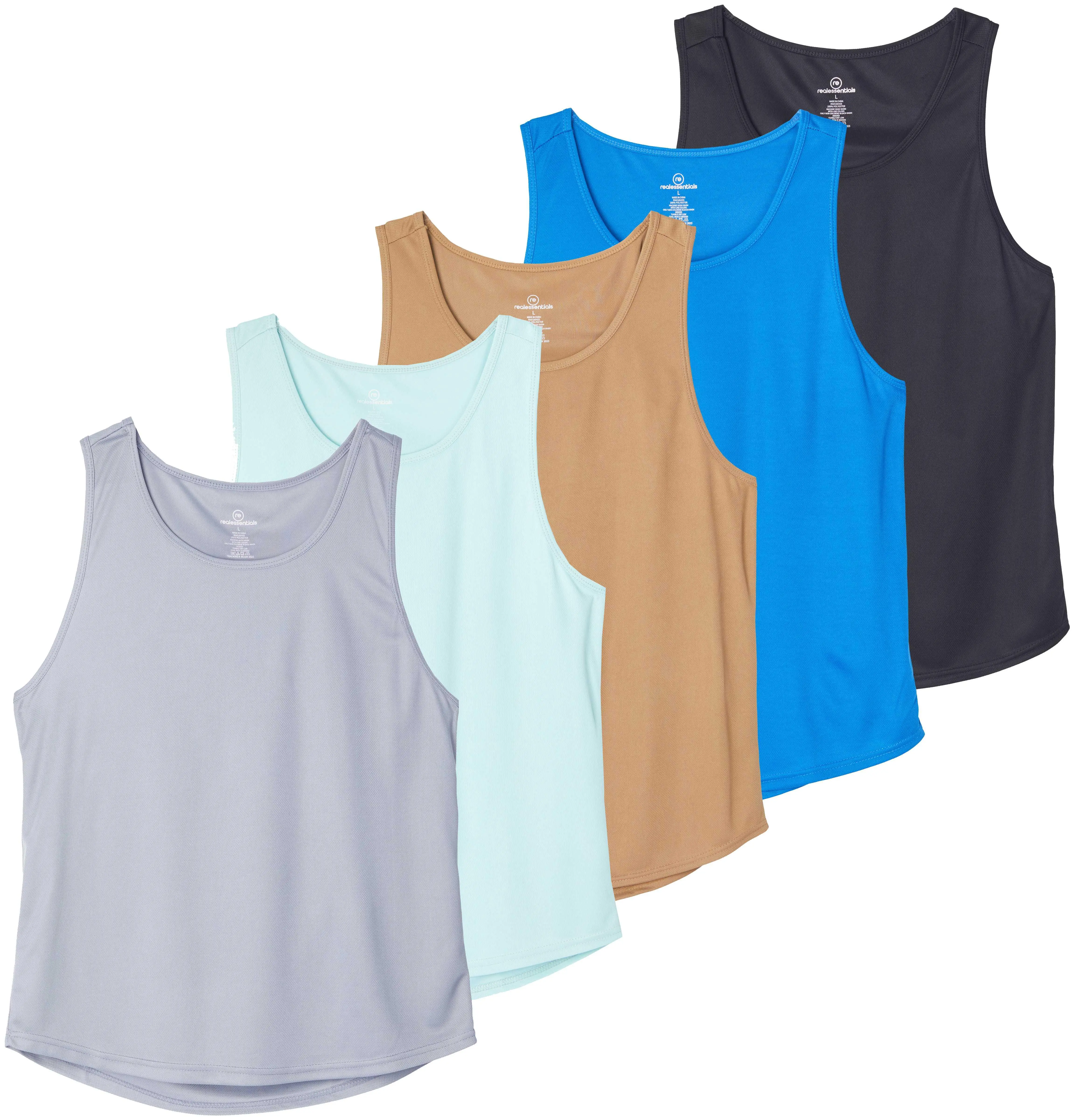 5 Pack Men's Mesh Muscle Tank Top Sleeveless Shirt Athletic Workout Gym