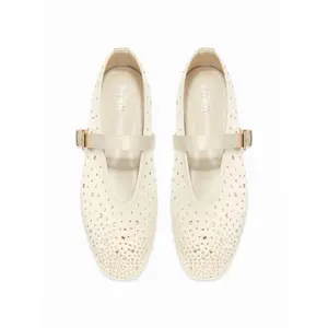 Cider RHINESTONE BUCKLE MARY JANE FLATS