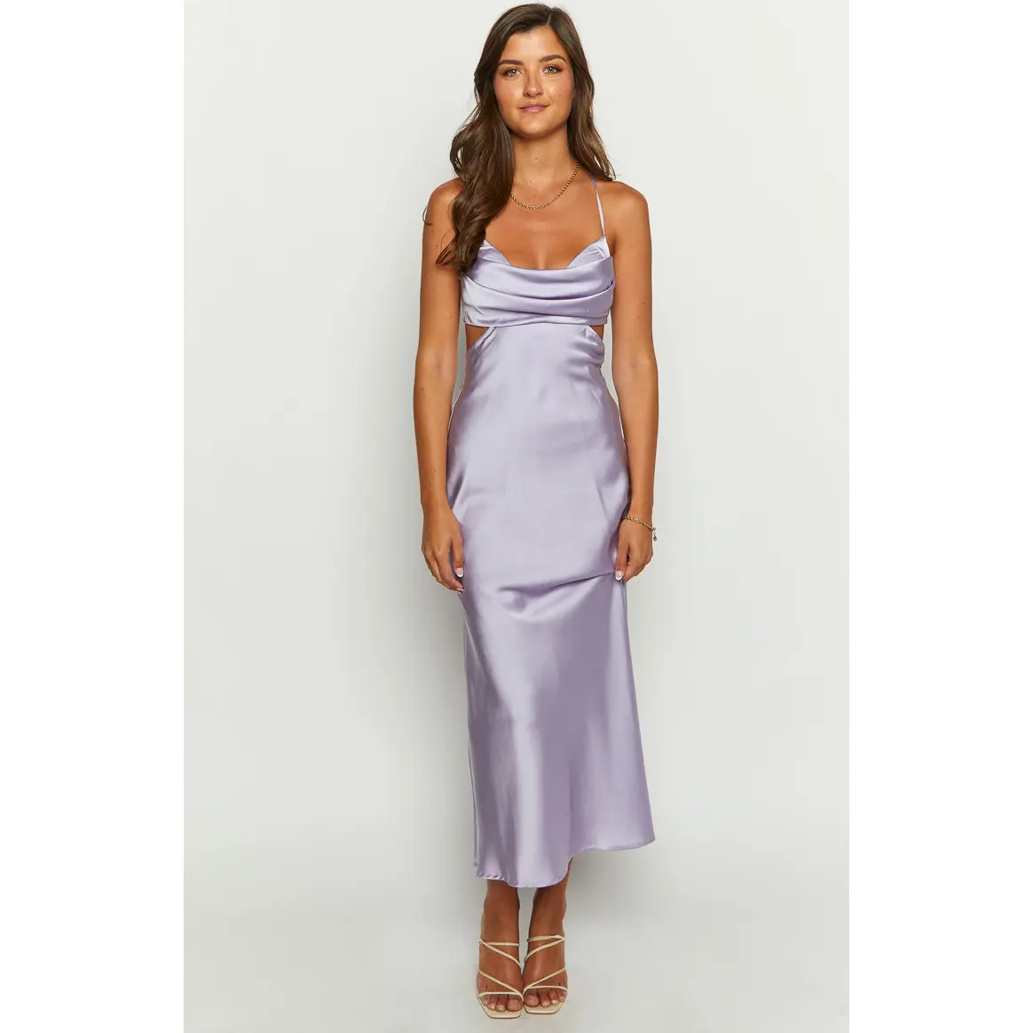 taleah lilac cut out maxi dress Taleah Lilac Cut Out Maxi Dress