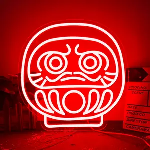 Daruma Doll neon sign, Daruma Doll Wall Art Decor, Personalized Light Sign, Neon-like Desktop Decorations, Bedroom Decor, Gift For Kids