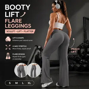 Brand New Trendy Flare Yoga Pants.Casual Wear for Women Yoga Tracksuit.2026 Upgraded Hip Lifting.Leggings High-Waist Straight-Leg No Front Seam Buttery Soft Gym Yoga Pants for Women Fitness Summervibes，Mother's Day gift workout short