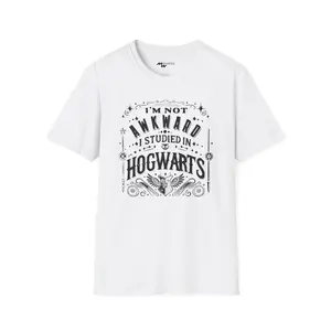 Vintage Engraving Hogwarts Study Unisex Tee Harry Quote Shirt Wizard School Apparel Magic Fan Gift Geeky Tee Nerdy Shirt