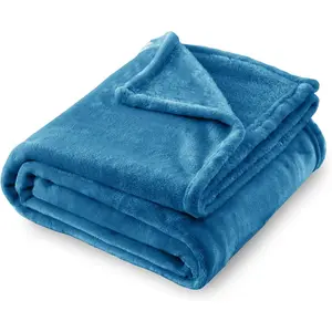 Flannel Twin Size, Super for or Couch, Mustard Yellow, 60x80 inches