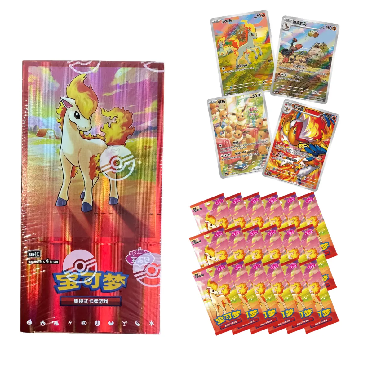 [CN] Pokemon TCG Gem Pack Vol 4 Booster Box (CBB4C) Trading Cards Rare Collection Blind Box Gift for Kids Birthday
