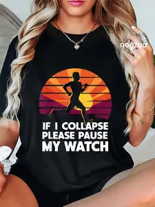 100% Cotton Running Marathon If I collapse funny Gift: Mens & Womens T-Shirt