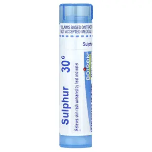 Boiron Sulphur, 30C, Skin Rash Relief, Approx 80 Pellets