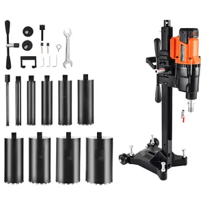 fathersdaygift  VEVOR Diamond Core Drilling Machine, 0.8-10 in Drilling Diameter, Stand-Mount Dry and Wet Concrete Core Drill Rig with 10 Bits, 470/800 RPM 2-Speed, UNC1 1/4-7 Thread, for Concrete Brick Stone, 2500W