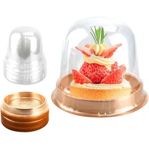 Clear Plastic Cupcake Container,25 PC Diameter 5.3 in Height 4.2 in Muffin Pod Dome Disposable Individual Box Single Holders With Lid for Wedding Birthday Christmas Halloween