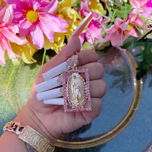 rosa virgen necklace oro laminado