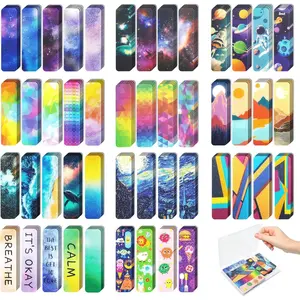 96 count  Sensory Stickers for   - Sensory Strips with Storage Box - 2 Textured Surface Fidget Strips for Office & Classroom Desk -  Adult & Teen