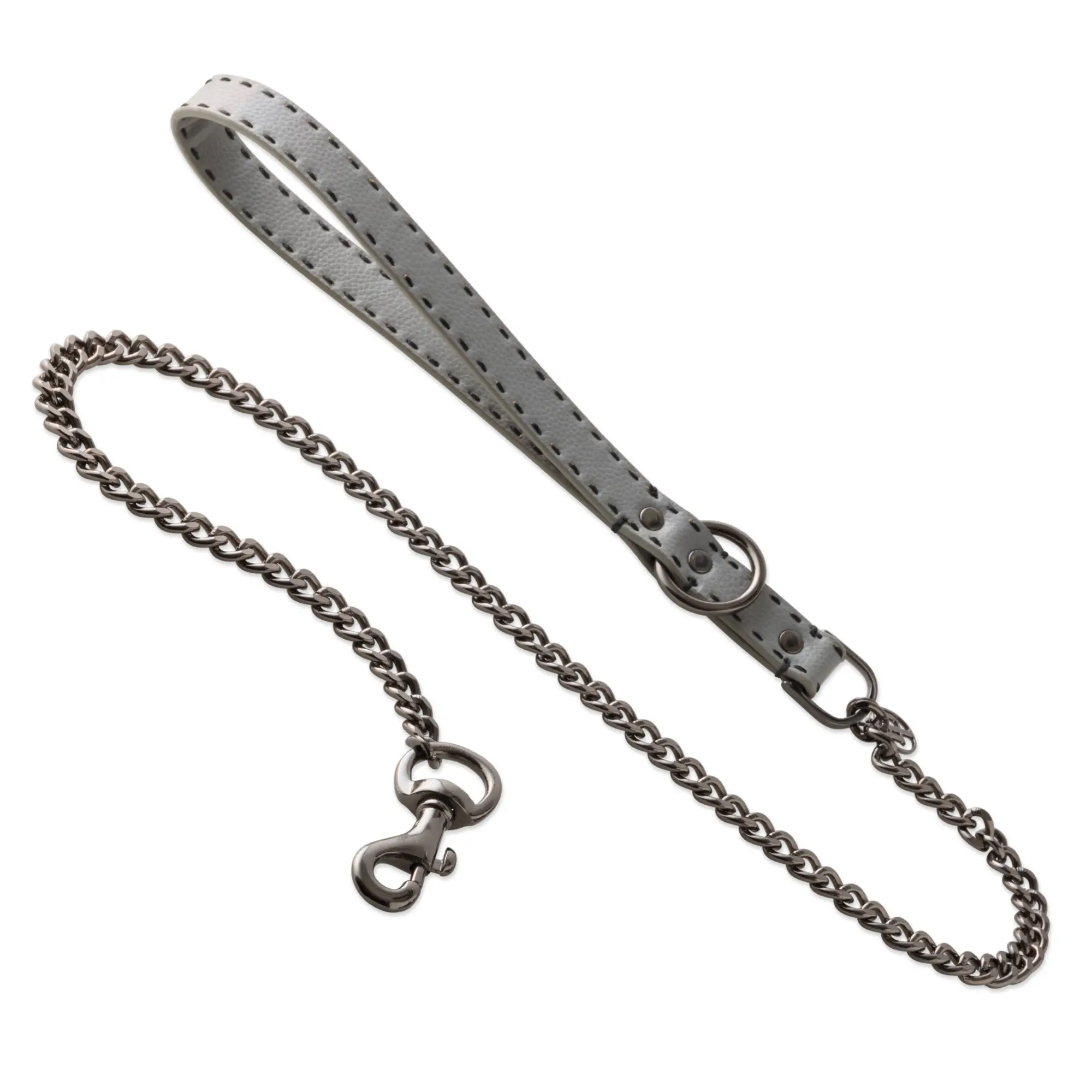 LINKS - THE SADDLE STITCH VEGAN LEATHER CHAIN LEASH