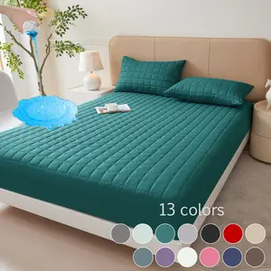 1/2 Set Waterproof Mattress Protector, Quilted Mattress Cover & Bed Skirt Combo with Deep Pocket Design, Soft, Quiet, Breathable, Stain-Resistant, Machine Washable, Includes Pillowcase, Suitable for Bedroom, Guest Room, Dormitory, Children, Pets, Elderly