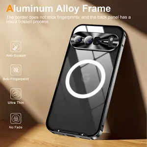 Phone case For Google Pixel 10Pro XL/Pixel 10Pro/Pixel 10 with metal frame and matte back panel. Supports magnetic accessories. Durable, Protective and fingerprint-resistant. Business-sleek design. Fashionable mobile phone accessory.