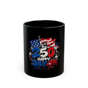 250th Happy July 4th Celebration Mug | Independence Day Flag Design