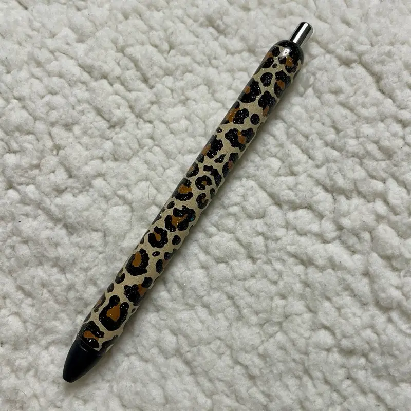 Cheetah Pen, Spotted Gel Pen. Handmade Gift