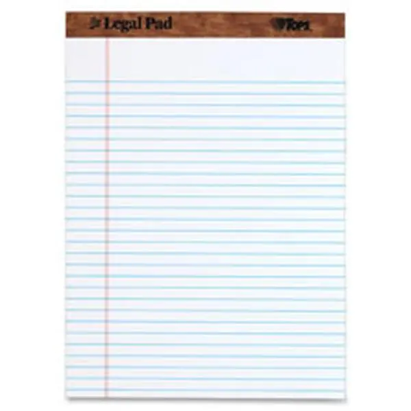 Legal Pad Lined Writing Paper, White Office Stationery for Computers & Office Equipment Use, Lined Pages