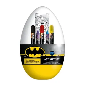 DC Batman Activity Egg Craft Kit | Coloring Pages | Stickers | Markers | Crayons
