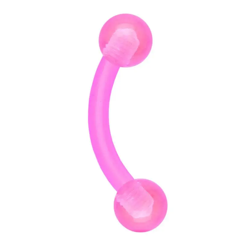 Pink Acrylic Curved Barbell Pink Acrylic Curved Barbell