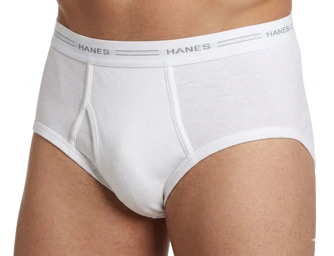 Hanes Men's Mid-Waist Traditional Cotton Briefs, Solid Fitted Set with Tagless & Breathable Comfort, 6-Pack, Fitted Set Men's Briefs, Day Use