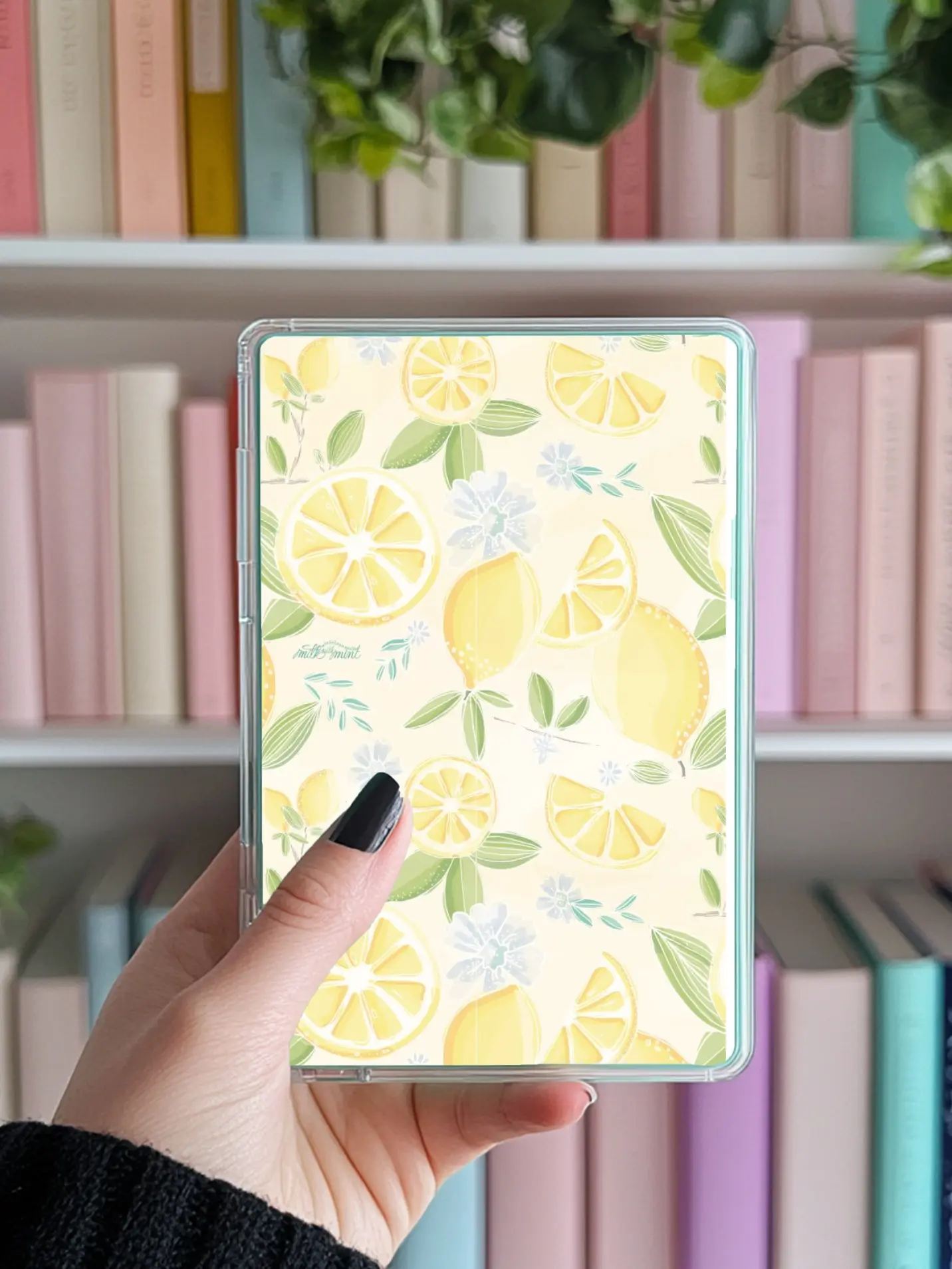 Kindle/ Fire/ Kobo Insert or Bookmark - Summer Lemons Design - High-Quality Matte Cardstock for Durable Use - Ideal for ereader & Spring Gifts