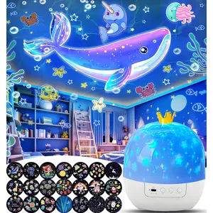 21 Sets Film Star Projector Night Light – 360° Rotating Galaxy Projector for Kids Bedroom, Ceiling, Nursery, Baby Room, Perfect Gift for Birthday, Christmas #GalaxyProjector
