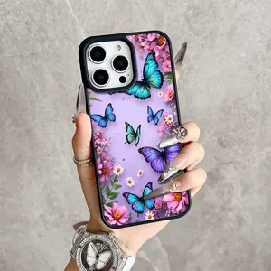 Butterfly Purple Magnetic Snap Case for iPhone 17/16 Pro Max 15 Pro 14 13 12 Mini 11 XR XS Plus SE Shockproof Slim Protective Cover