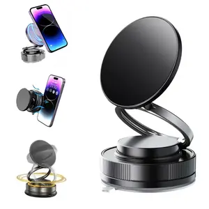 360° Adjustable Vacuum Magnetic Phone Holder, Suction Cup Phone Mount for Magsafe, Portable Cell Phone Holder for Car,Makeup/Gym/Mirror, Fit for All iphone iphone 11/12/13/14/15/16