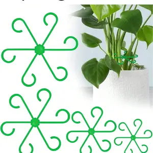 4PCS Plant Vine Clips for Indoor Plants – Aesthetic Stem Organizer, Perfect for Plant Care, Climbing Support & Home Decor (Green/Clear)