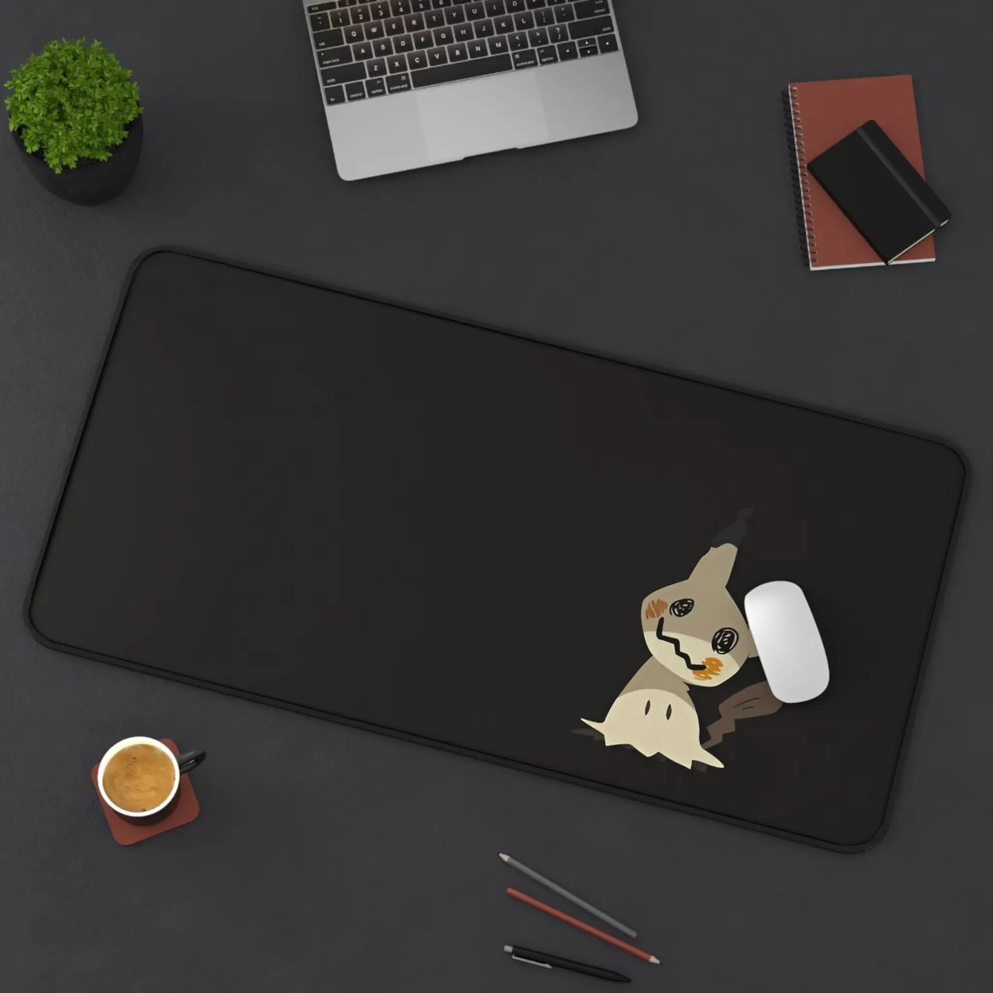 Mimikyuu Desk Mat _ Cute Gaming Desk Pad _ Unique Mouse Pad _ Office Decor _ Nerd Gift _ Gamer Accessories