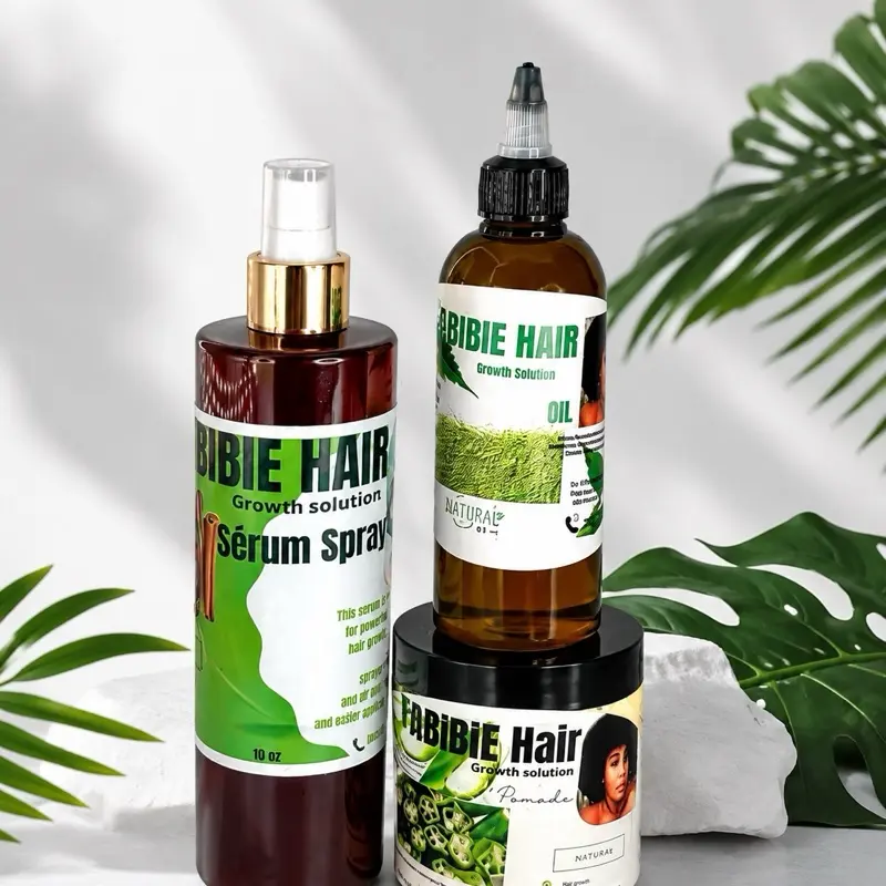 FABIBIE 100% Natural Hair Growth Oil, 5 oz Scalp Treatment for Haircare & Styling