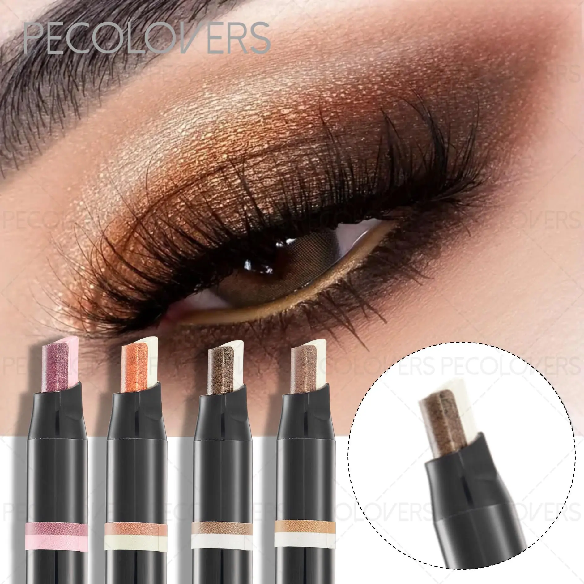 Smooth Glitter Eyeshadow Stick,Matte Shimmer Eyeshadow Stick,Eyeshadow Pencil Crayon - Long-Lasting Waterproof Eyeshadow,Suitable For Halloween, Christmas & Holiday Make up