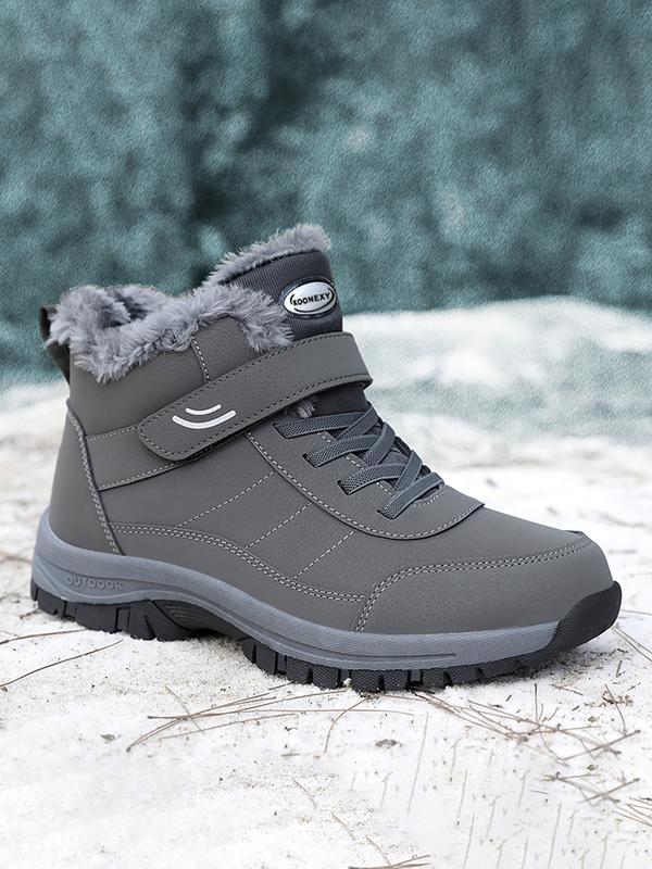 Men's Outdoor Snow Boots, Waterproof Winter Footwear, Warm Ankle Shoes for Cold Weather, Durable and Comfortable Design, Slip Resistant Boots