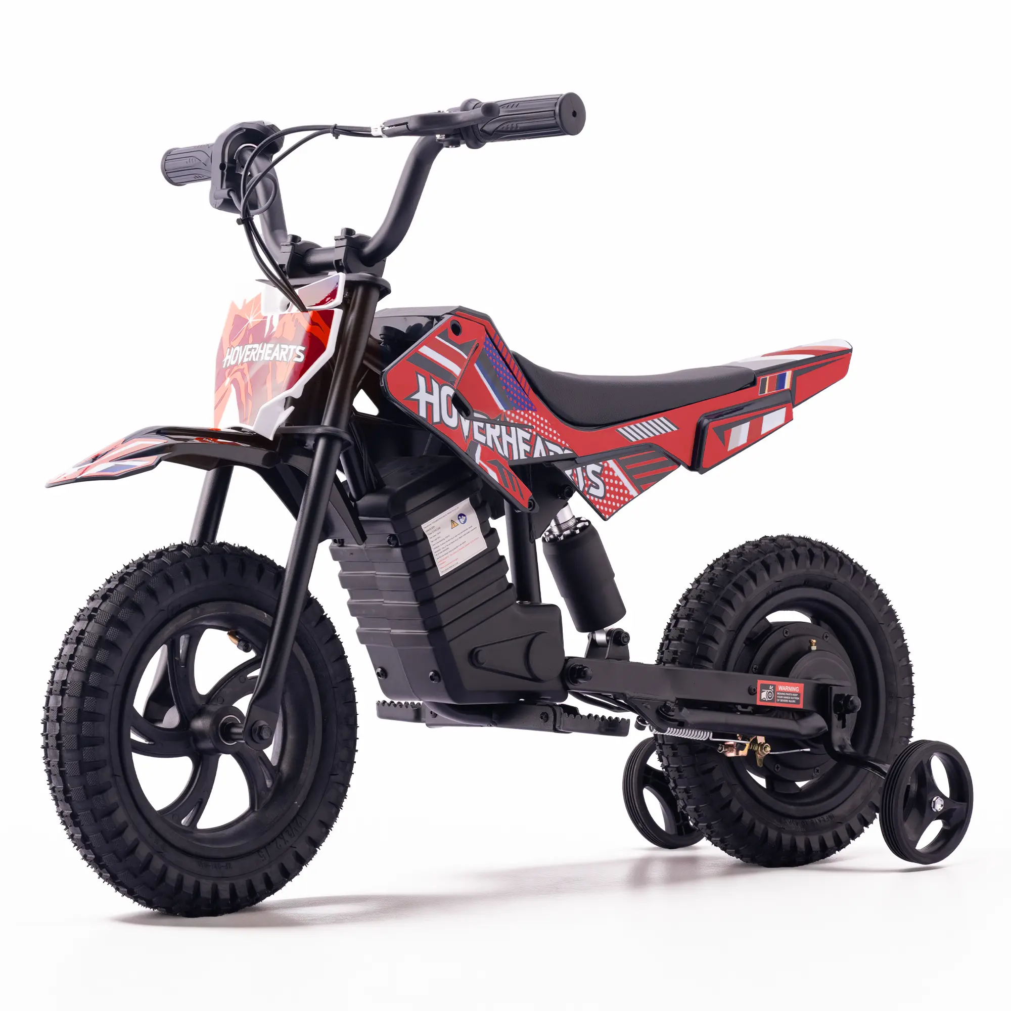 24V Electric Training Bike, 2-In-1 Ride-On Motorcycle with Removable Training Wheels, Rear Shock Absorber, All-Terrain Tires, 120W Motor, Beginner Friendly
