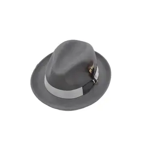 Mens Bruno Capelo Grey/Silver 2 Tone Fedora Manhattan Collection MA-500