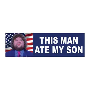 This Man Ate My Son JD Vance Funny Political Meme Bumper Sticker & Car Magnet
