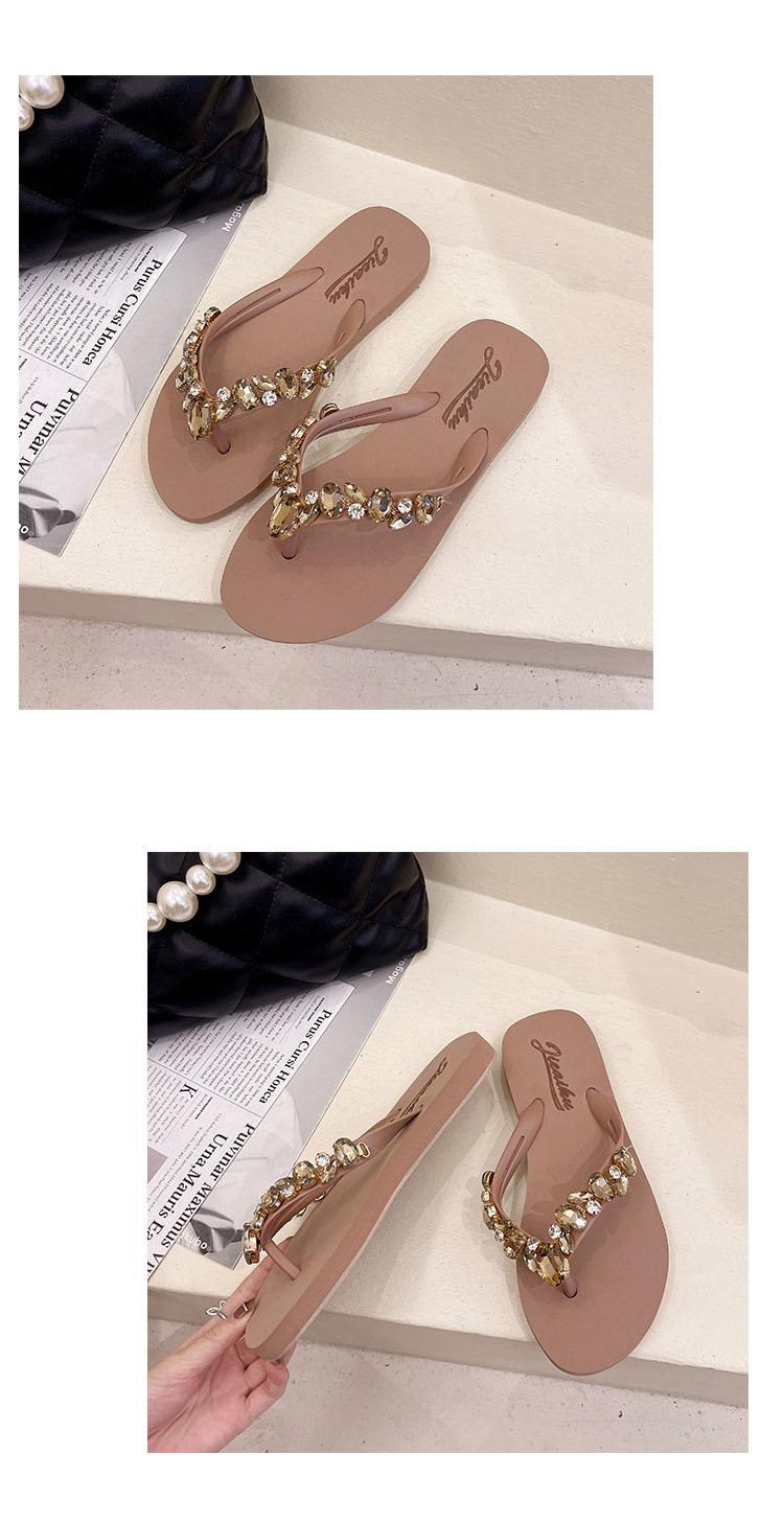 Women's Luxury-Inspired Rhinestone Flip Flops - 8 Trendy Shades for Women, Ideal for Beach & Poolside Style