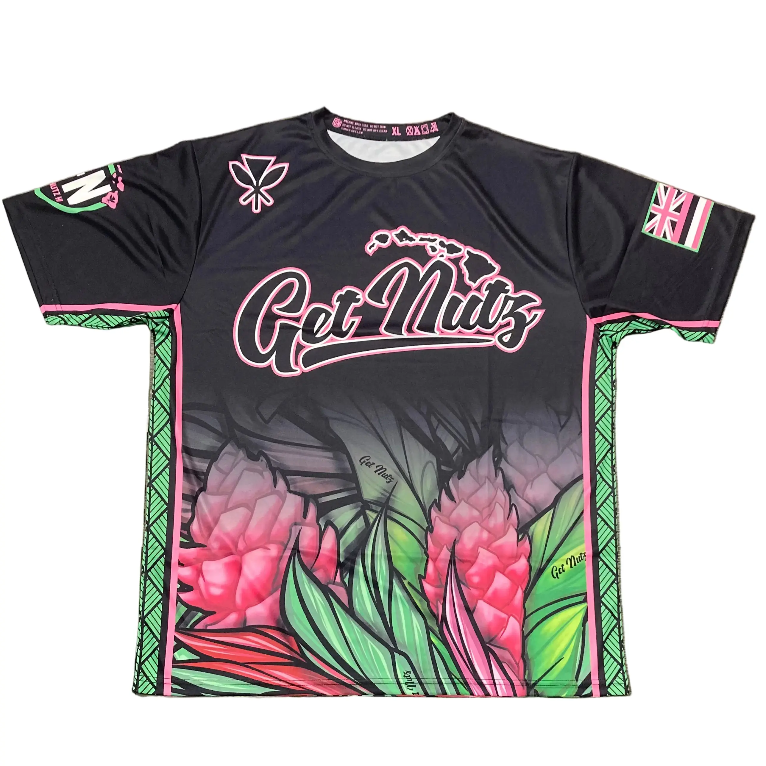 Get Nutz Hawaii, Script Ginger Sublimated Jersey - Adult