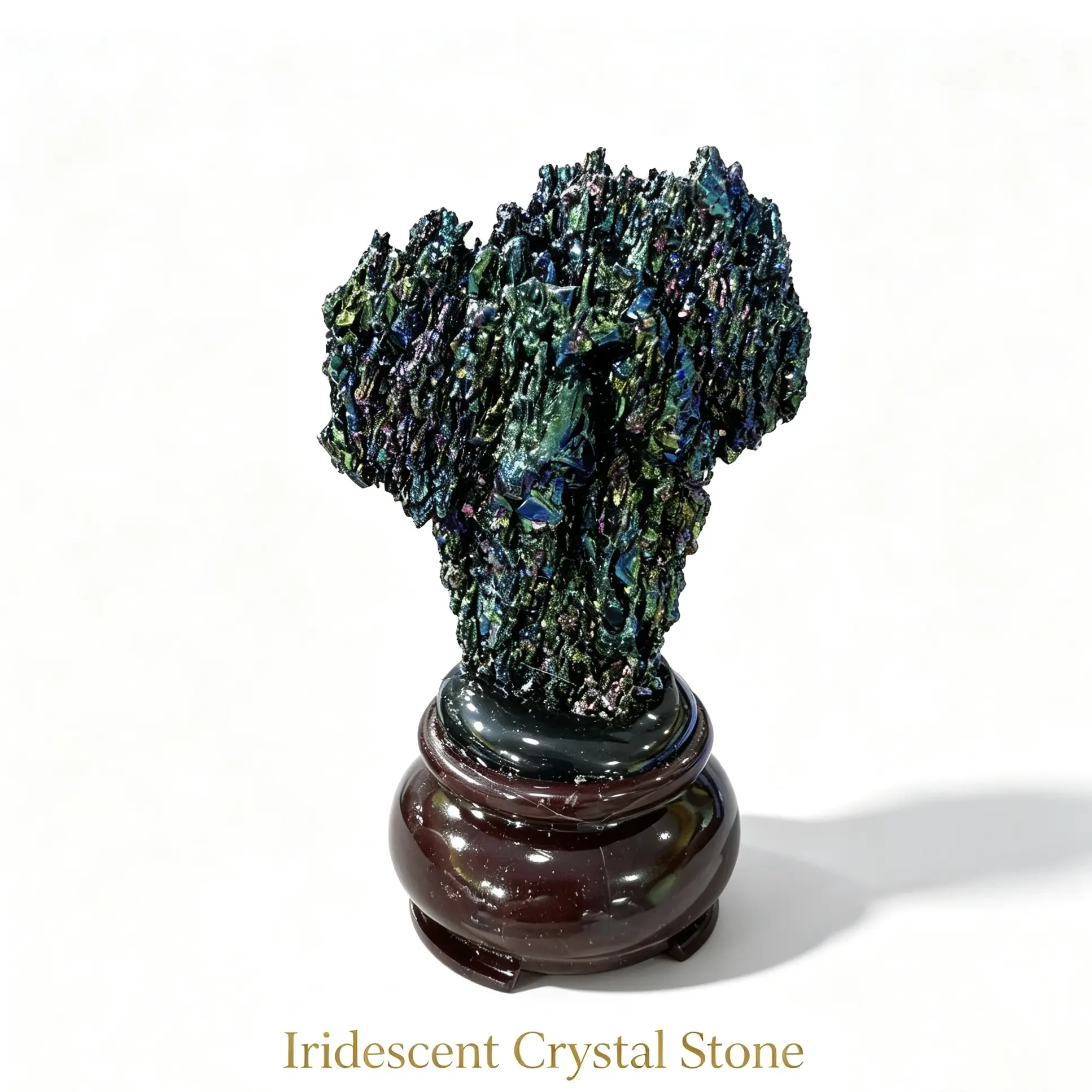 Rare Rainbow Shining Healing Crystal Desk Display Stone