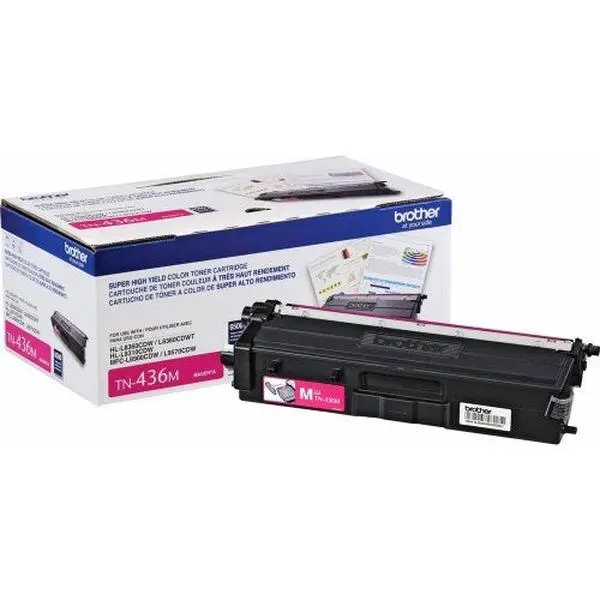 Brother TN436M Magenta High-Yield Toner Cartridge - Compatible with Brother HL-L8260CDW MGT TNR, 6,500 Pages, High-Yield Option for Not Sure Users