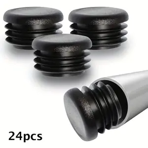 Cylindrical pipe plug, black end cap cover, suitable for furniture legs, durable hardware floor protection pad liner for chair/table legs