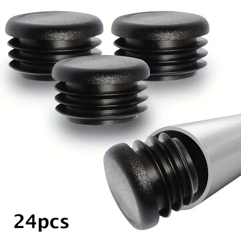 Cylindrical pipe plug, black end cap cover, suitable for furniture legs, durable hardware floor protection pad liner protector for chair/table legs
