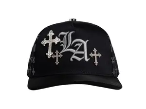 BIGG BOSS LA CRUZES BLACK/SILVER SNAPBACK HAT BBLACRUCES BLKSIL