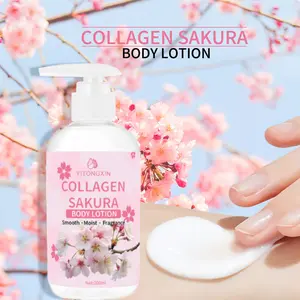Sakura Collagen Body Lotion 200ML, Fresh Fragrance, Creamy Texture, Silky Smooth Absorption, Hydrating Moisturizer, Skin Care Essential