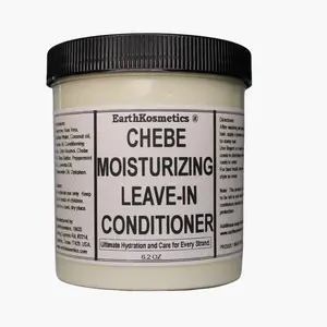 EarthKosmetics Chebe Moisturizing Leave-in Conditioner for deep moisture retention, and growth.  Made with Chebe Oil, Jojoba, Shea Butter, Aloe Vera, Glycerine, Argan oil and other herbs and oils.