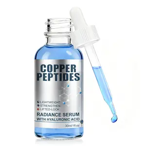 GHK-Cu Copper Peptide Face Serum for Tightening, Hydrating & Collagen Boosting – Topical GHK-Cu with Hyaluronic Acid for Skin Repair