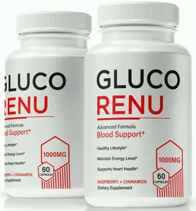 Gluco Renu Blood Sugar Balance Support, Advanced Blood Health Capsules - 2 Pack