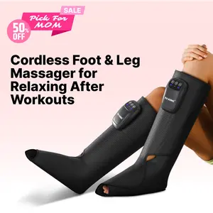 FIT KING Cordless Foot and Leg Massager with Rechargeable Massage Boots for Relaxing After Workouts - Perfect for Wellness Mothersday Gift summervibes