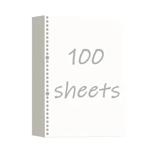 100 Sheets A4 Loose Leaf Paper 30-Hole Punched 80 GSM Blank Pages for Laser & Inkjet Printers Office Stationery Accessories