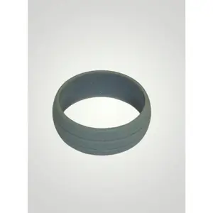 nCircle Grey Silicone Ring, Hypoallergenic, Size 10